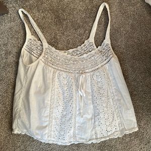 Loveshack fancy white lace top